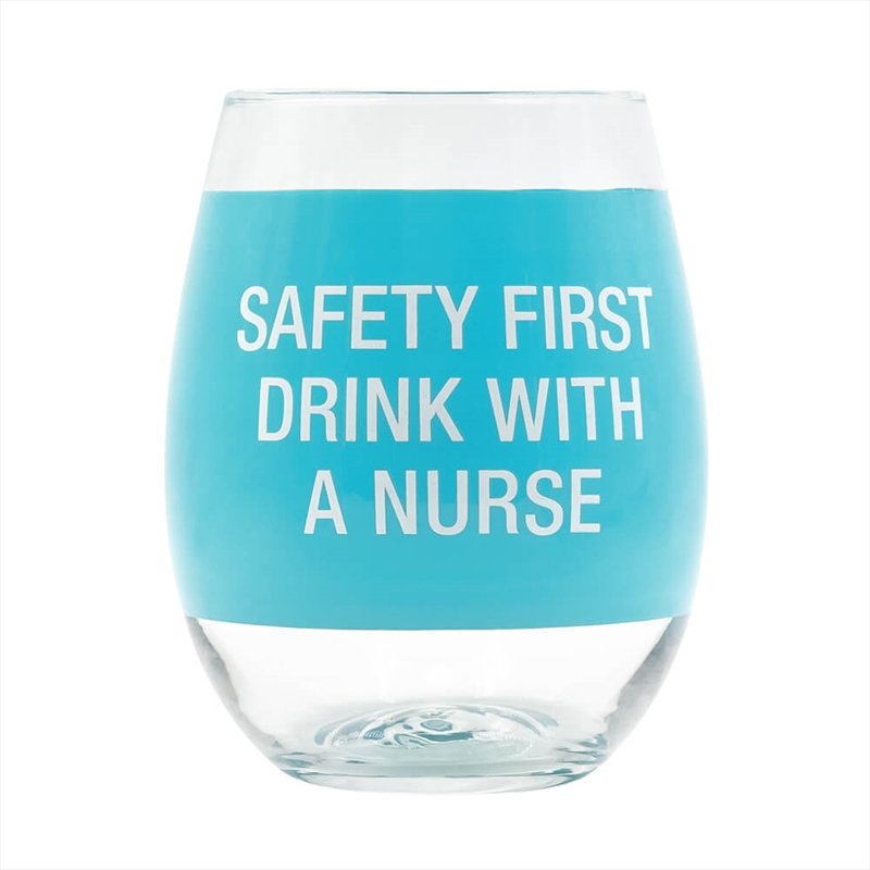 Wine Glass - Drink With A Nurse (Blue)/Product Detail/Wine