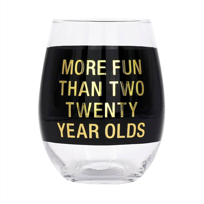 Wine Glass - Two Twenty Year Olds (Black)/Product Detail/Wine
