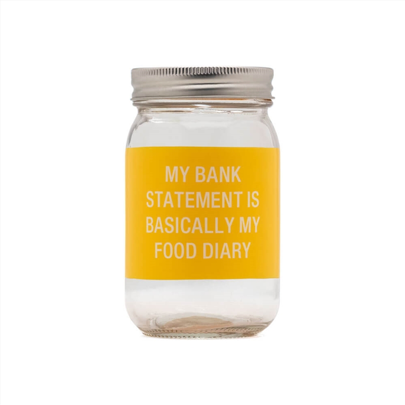 Glass Jar Money Bank - Food Diary (Yellow)/Product Detail/Homewares