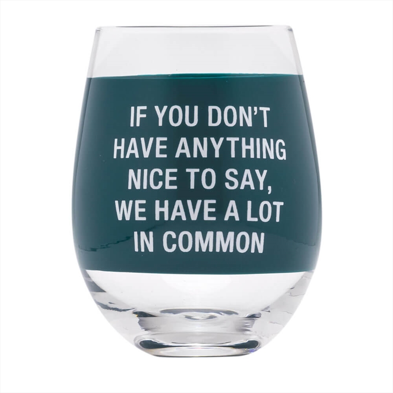 Wine Glass - A Lot In Common (Green)/Product Detail/Wine