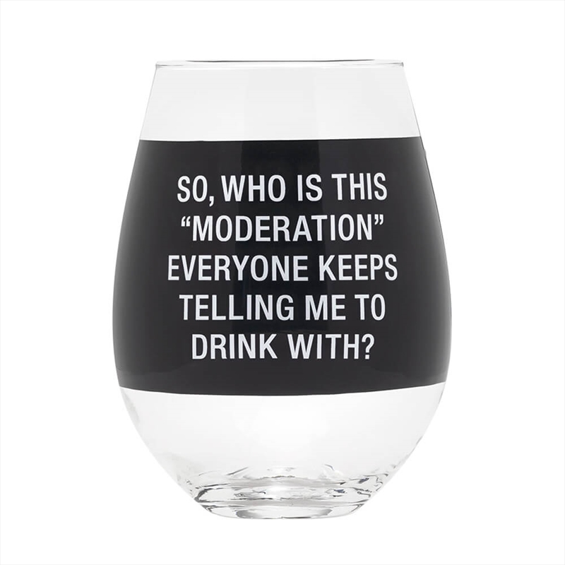 Wine Glass Extra Large - Moderation (Black)/Product Detail/Wine