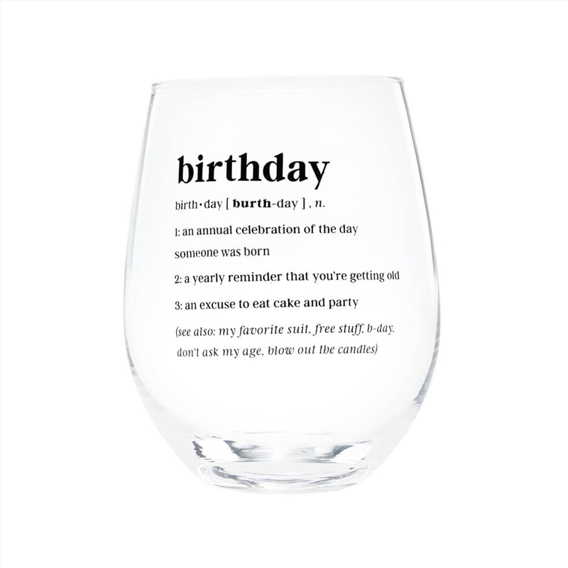 Defined Wine Glass - Birthday/Product Detail/Wine