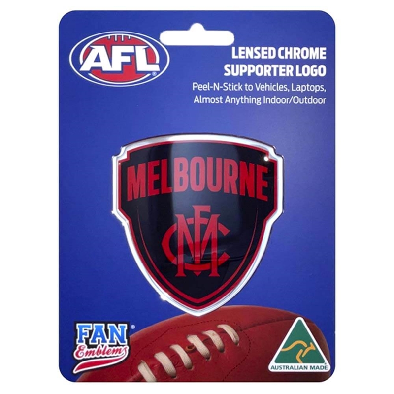 Fan Emblems Afl - Melbourne Demons Logo Decal/Product Detail/Buttons & Pins