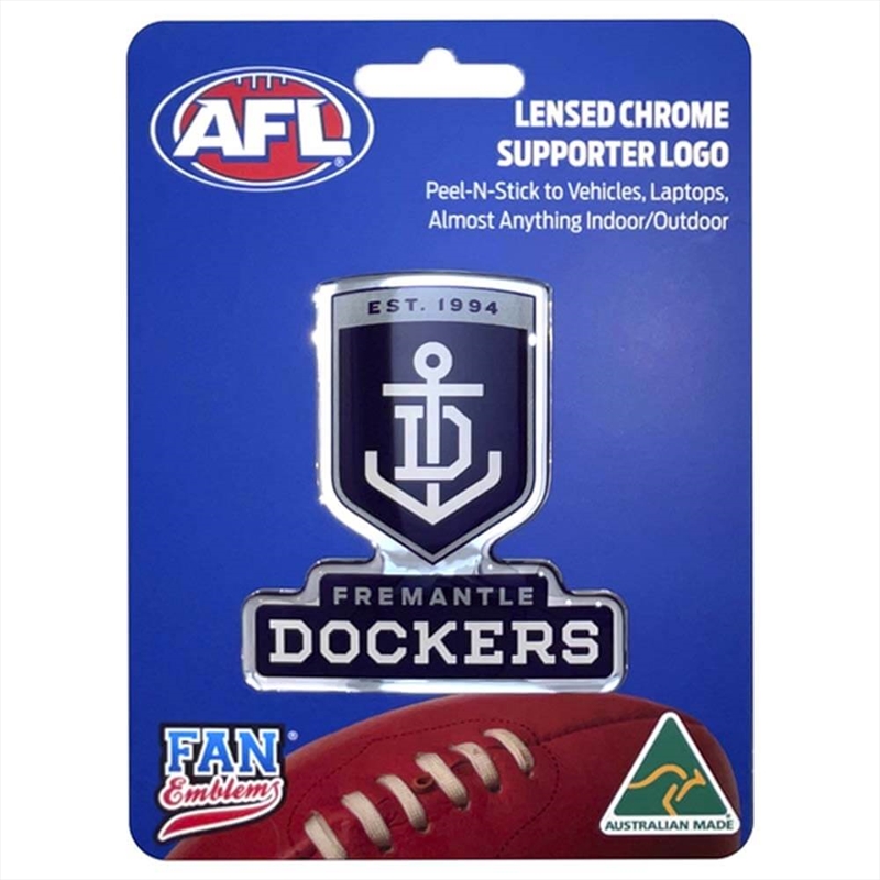 Fan Emblems Afl - Fremantle Dockers Logo Decal/Product Detail/Buttons & Pins