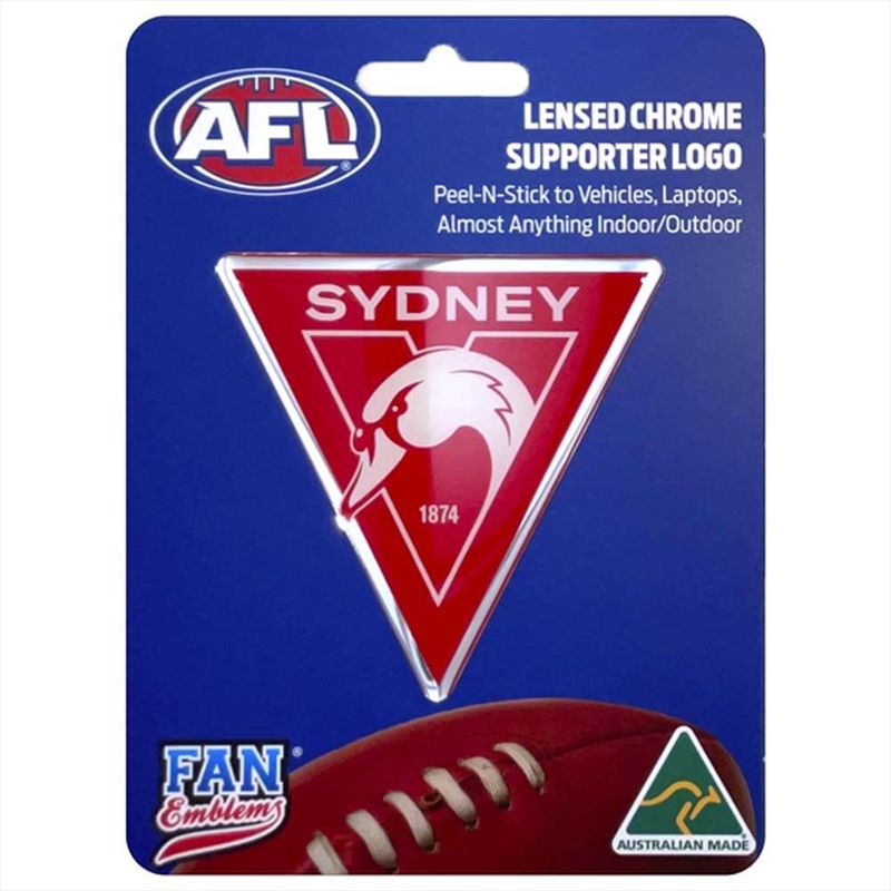 Fan Emblems Afl - Sydney Swans Logo Decal/Product Detail/Buttons & Pins