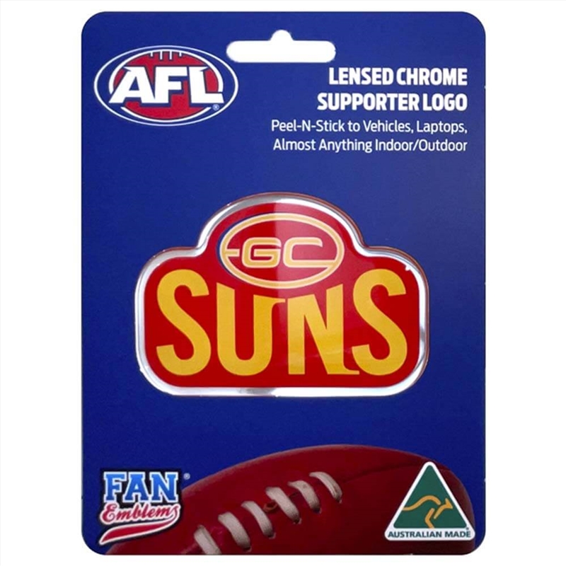 Fan Emblems Afl - Gold Coast Suns Logo Decal/Product Detail/Buttons & Pins