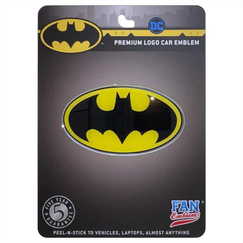 Fan Emblems Dc - Batman Oval Logo Decal (Black & Yellow)/Product Detail/Buttons & Pins