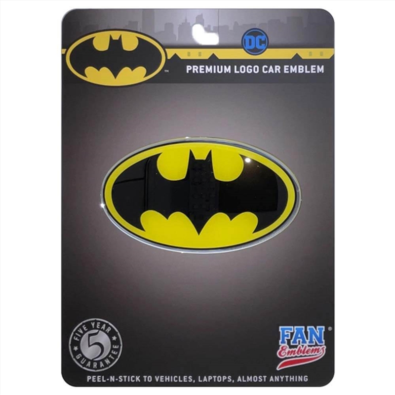 Fan Emblems Dc - Batman Oval Logo Decal (Black & Yellow)/Product Detail/Buttons & Pins