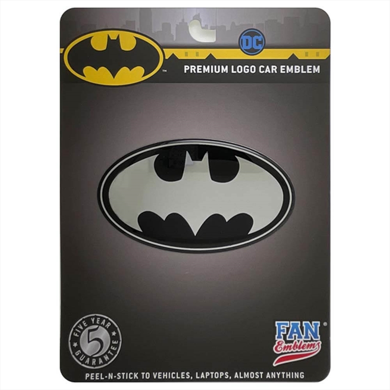 Fan Emblems Dc - Batman Oval Logo Decal (Black & Chrome)/Product Detail/Buttons & Pins