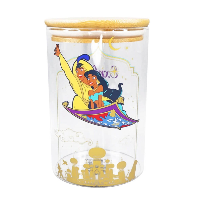 Disney Glass Storage Jar - Aladdin 'Explore New Worlds' 950ML/Product Detail/Homewares