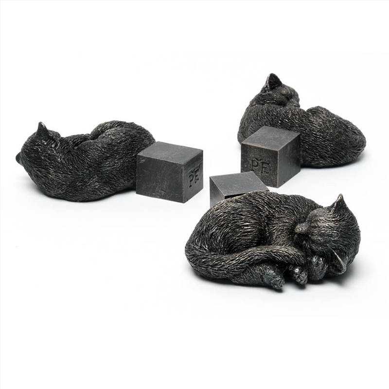 Potty Feet - Antique Bronze Cat Curled Up (Set Of 3)/Product Detail/Decor