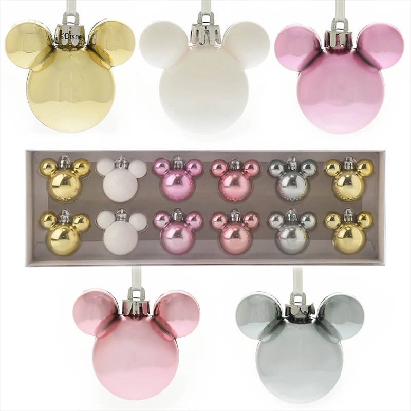 Mickey Christmas - Mini Blush Baubles (Set Of 12)/Product Detail/Decor
