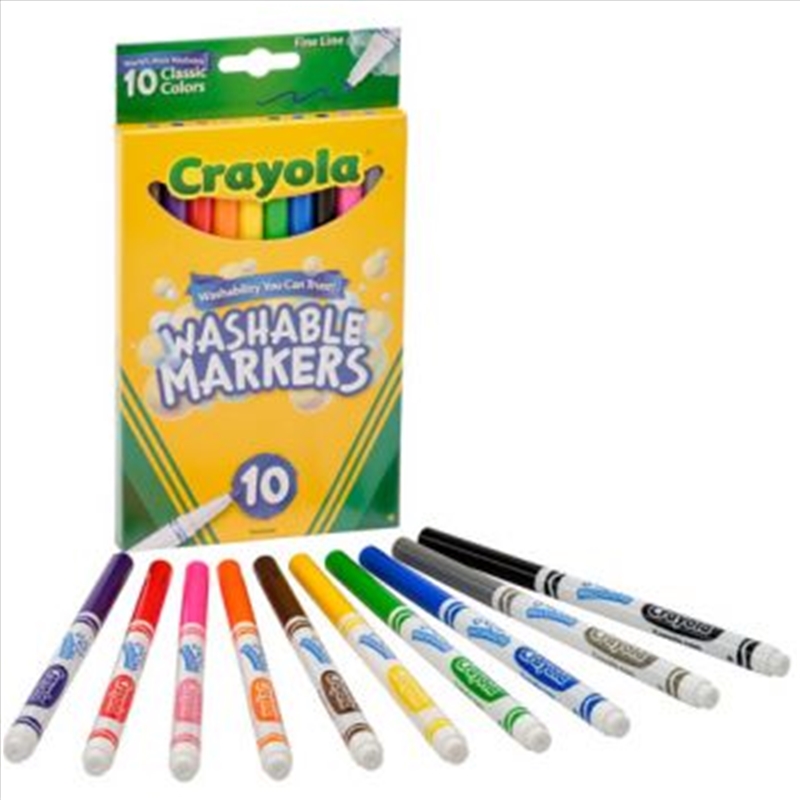 Crayola 10pk Washable Fineline Markers/Product Detail/Stationery