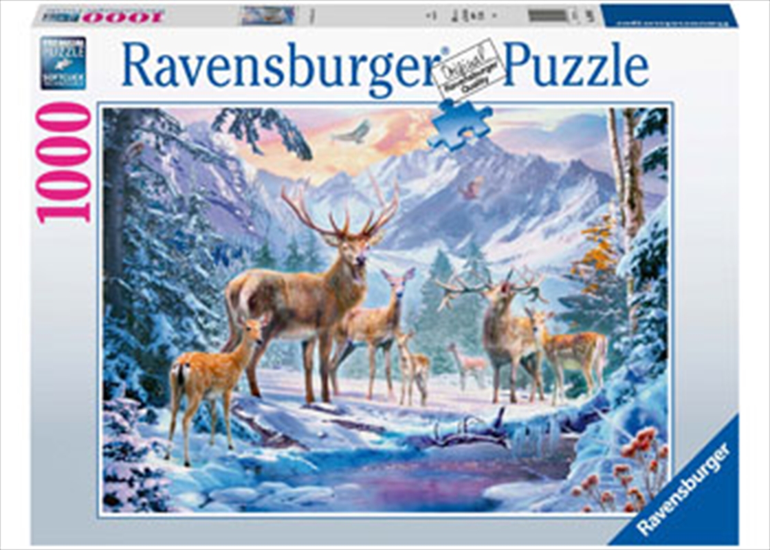 Deer And Stags In Winter 1000 Piece/Product Detail/Jigsaw Puzzles