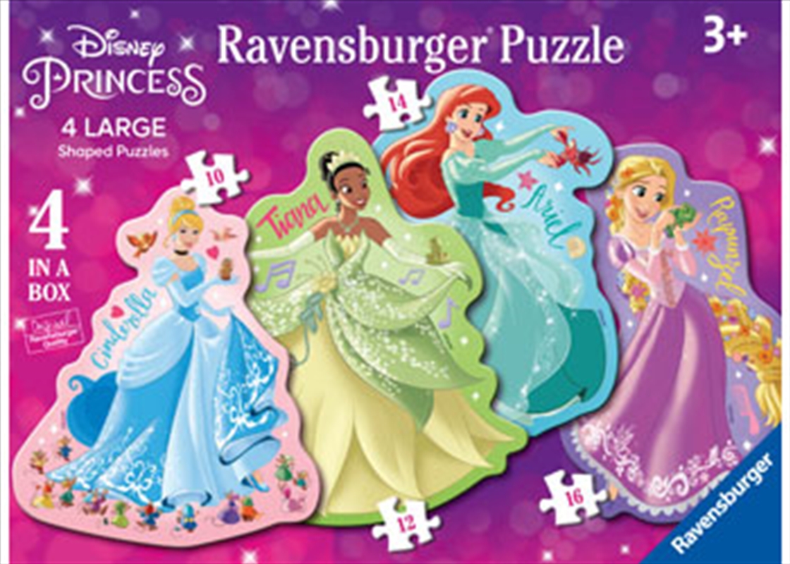 Disney Princess 4 Shaped Puz In A Box/Product Detail/Jigsaw Puzzles