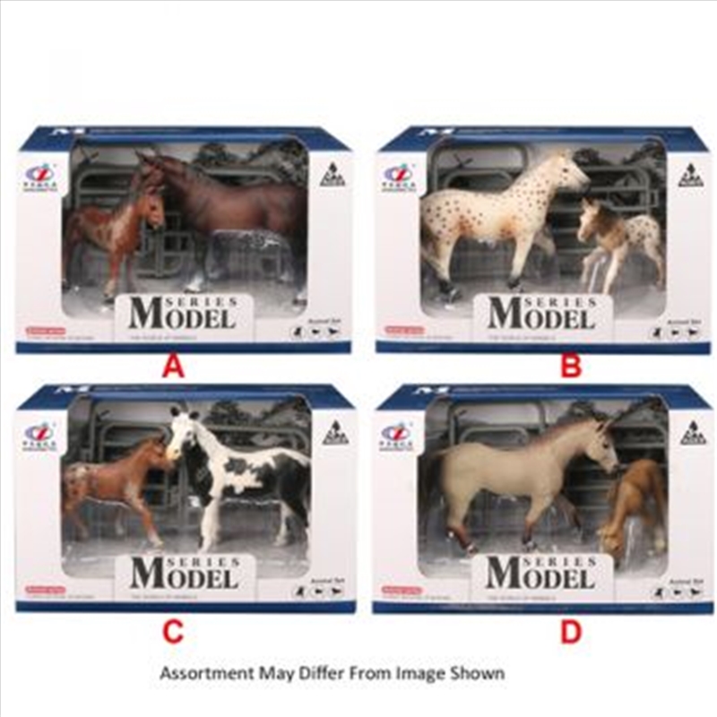 Farm Animals Horse & Foal Set with Accessories assorted (Sent At Random)/Product Detail/Toys