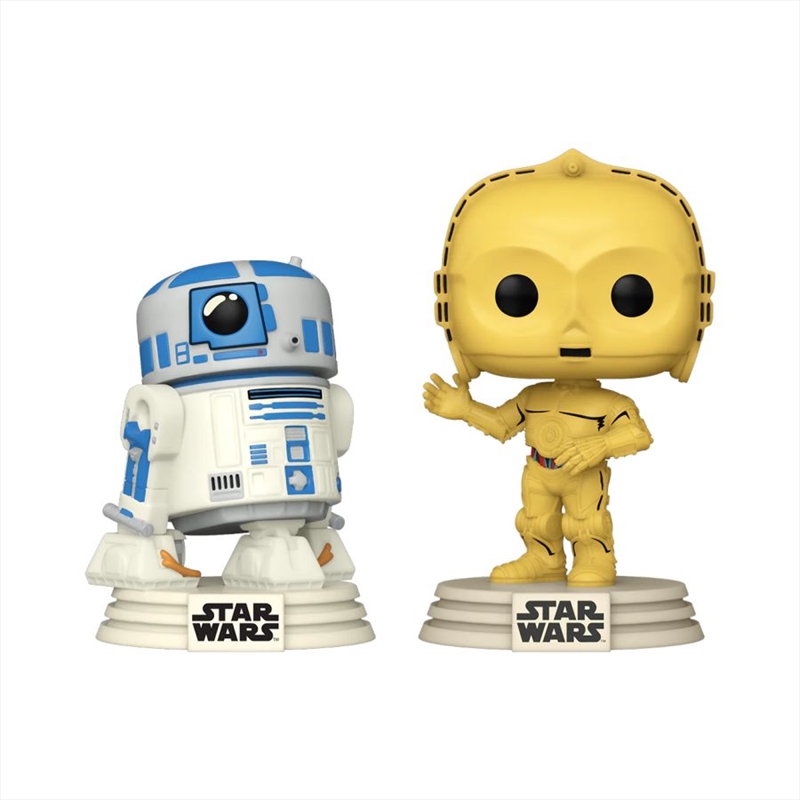 Star Wars: D100 - R2-D2 & C-3PO Retro Reimagined US Exclusive Pop! 2-Pack [RS]/Product Detail/Movies