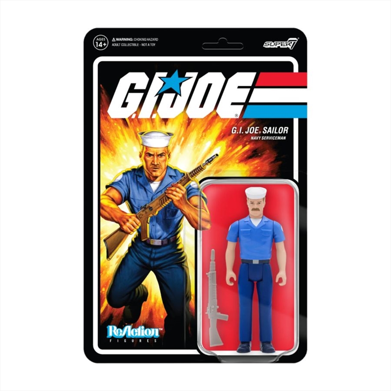 G.I. Joe - Navy Serviceman with Moustache ReAction 3.75" Action Figure/Product Detail/Figurines
