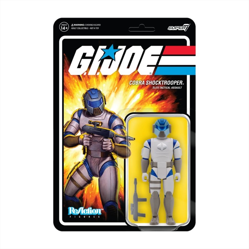 G.I. Joe - Cobra Shocktrooper Blue ReAction 3.75" Action Figure/Product Detail/Figurines