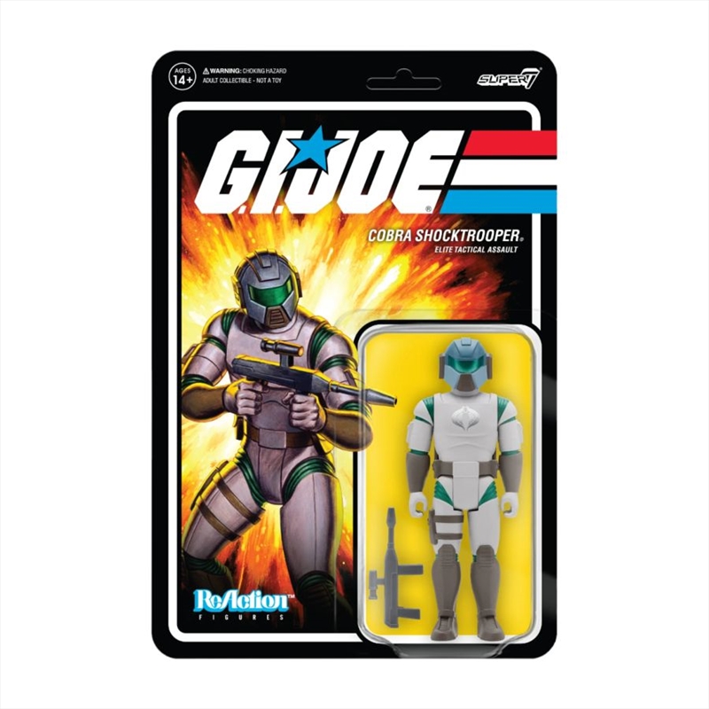 G.I. Joe - Cobra Shocktrooper Green ReAction 3.75" Action Figure/Product Detail/Figurines