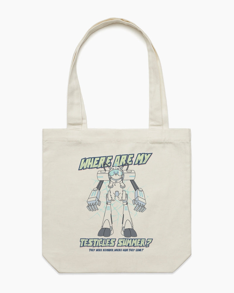 Where Are My Testicles Summer Tote Bag - Natural/Product Detail/Bags