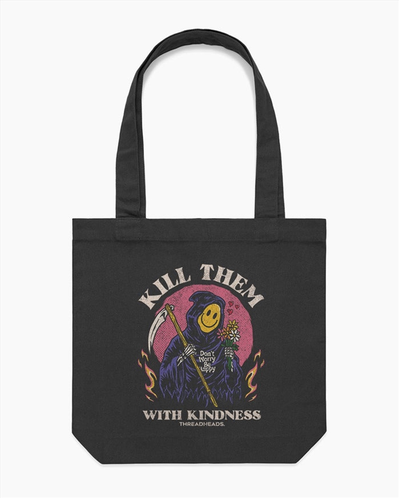 Kill Them With Kindness Tote Bag - Black/Product Detail/Bags