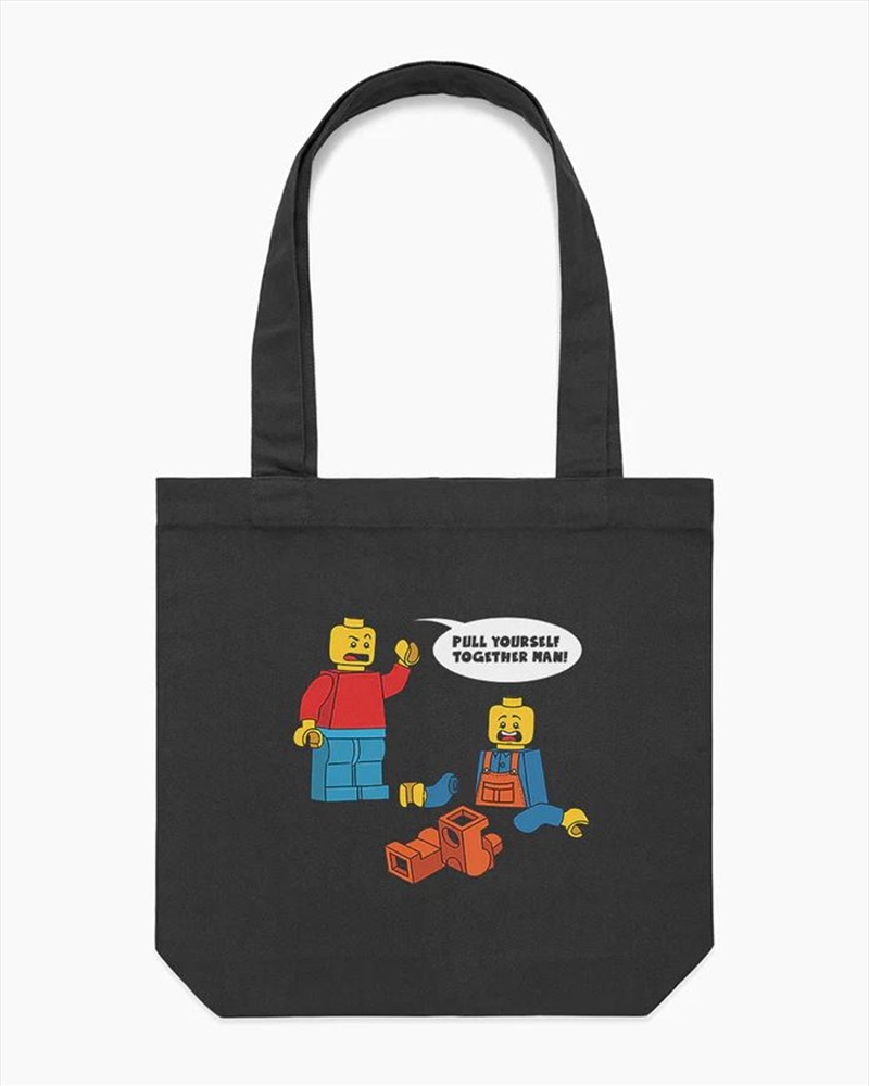 Pull Yourself Together Lego Tote Bag - Black/Product Detail/Bags