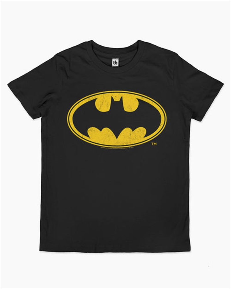 Batman Classic Logo Kids Tee -  Black -  Size 4/Product Detail/Shirts