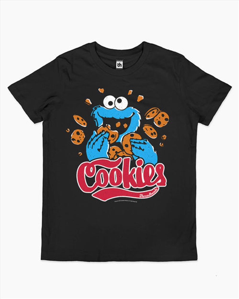 Cookie Monster Cookies Kids Tee -  Black -  Size 8/Product Detail/Shirts