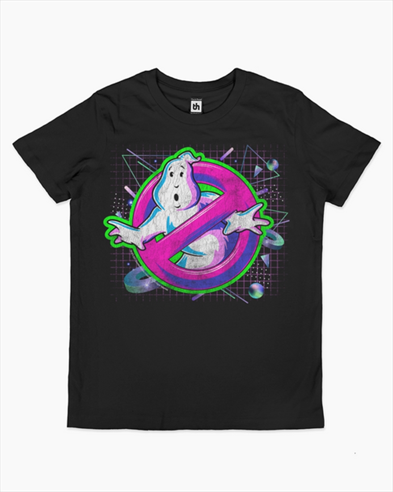 Ghostbusters Logo Colours Kids Tee -  Black -  Size 4/Product Detail/Shirts
