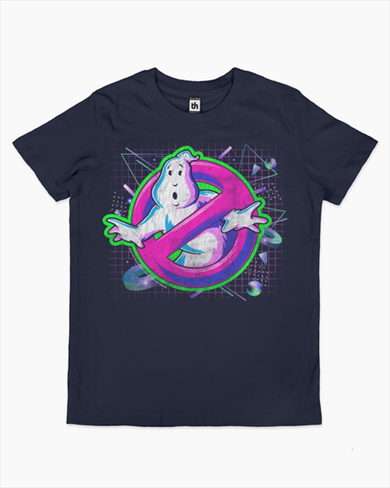 Ghostbusters Logo Colours Kids Tee -  Navy -  Size 4/Product Detail/Shirts