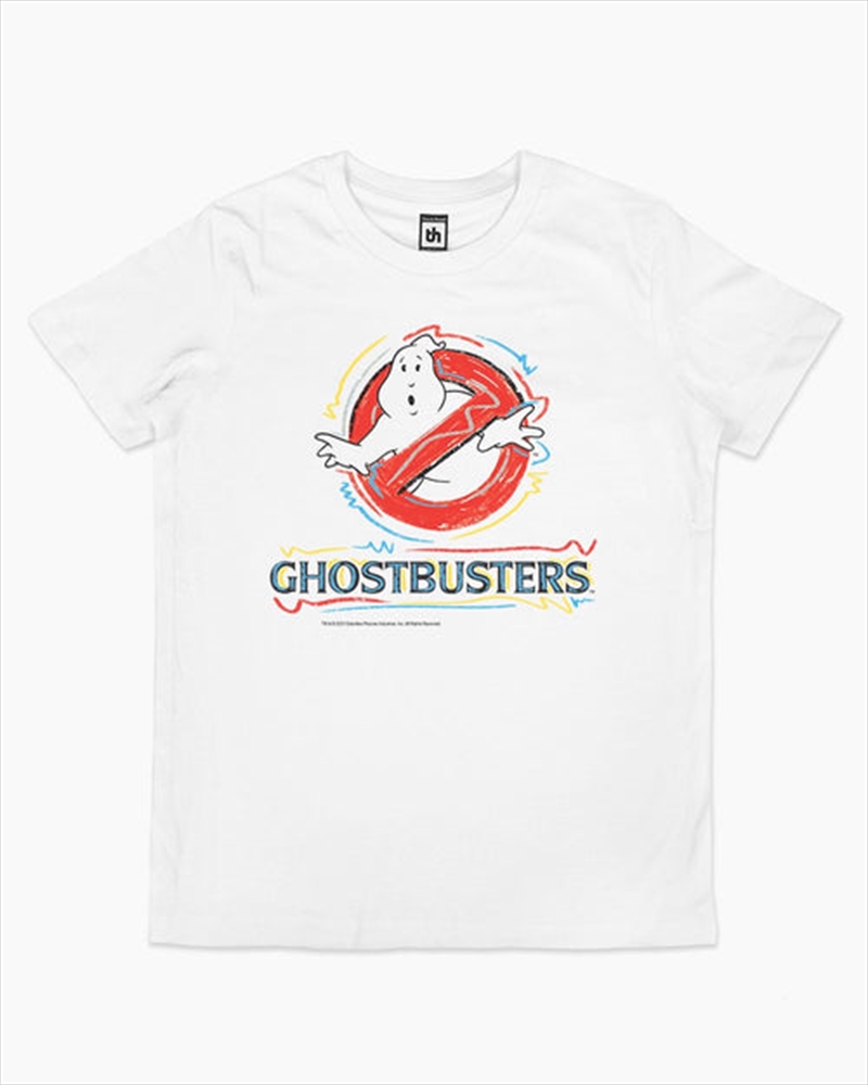 Ghostbusters Logo Pop Kids Tee -  White -  Size 4/Product Detail/Shirts