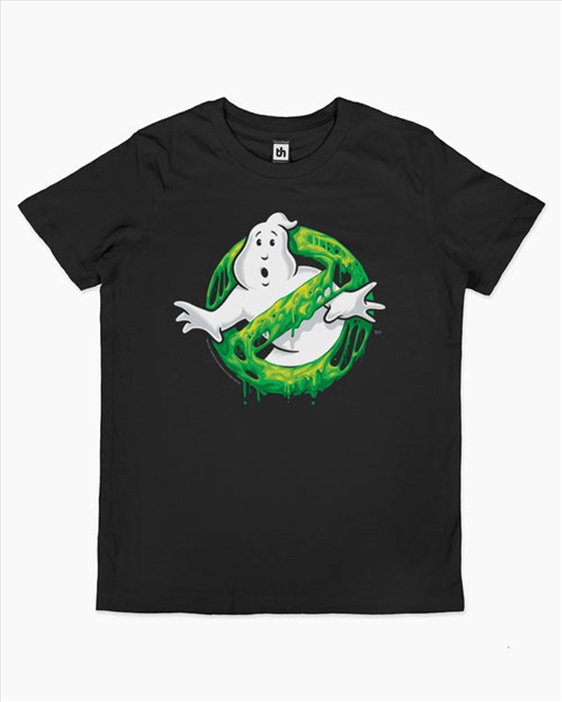 Ghostbusters Logo Urban Drip Green Slime Kids Tee -  Black -  Size 4/Product Detail/Shirts
