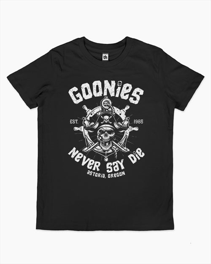 Goonies Never Say Die Kids Tee -  Black -  Size 8/Product Detail/Shirts