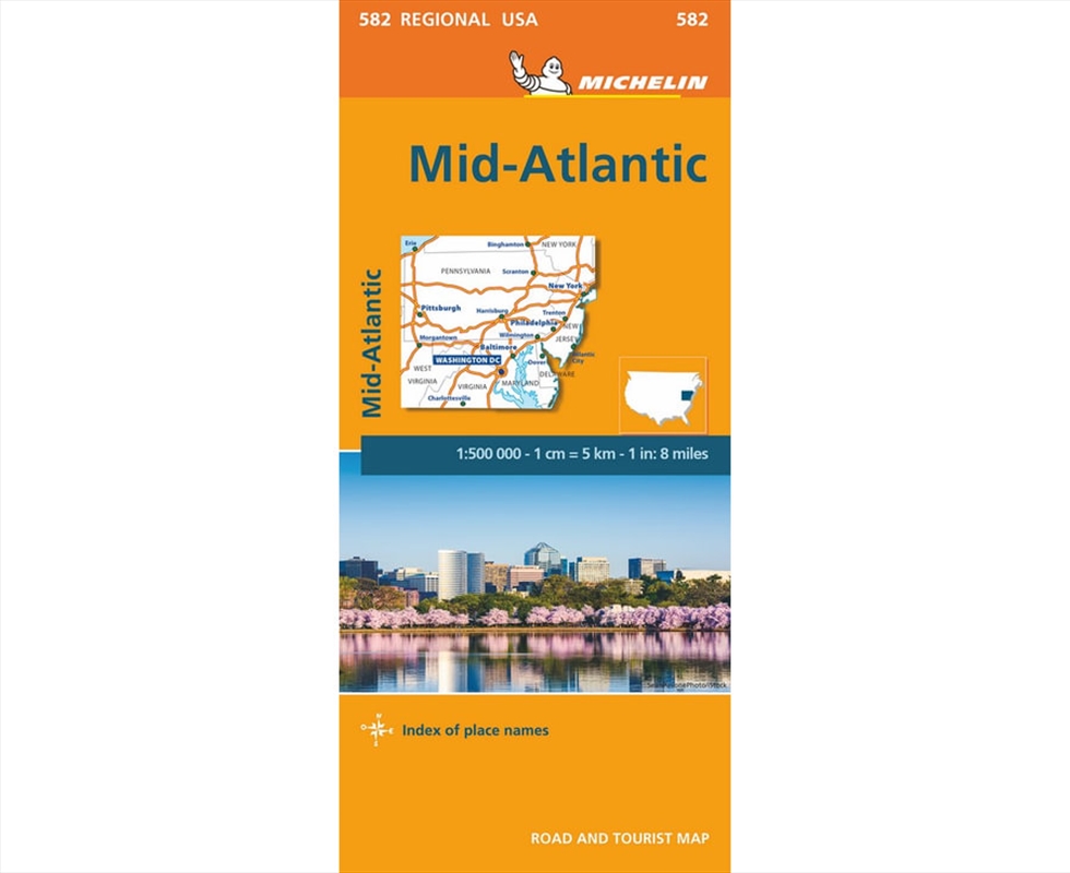 Midatlantic - Michelin Regional Map 582/Product Detail/Geography