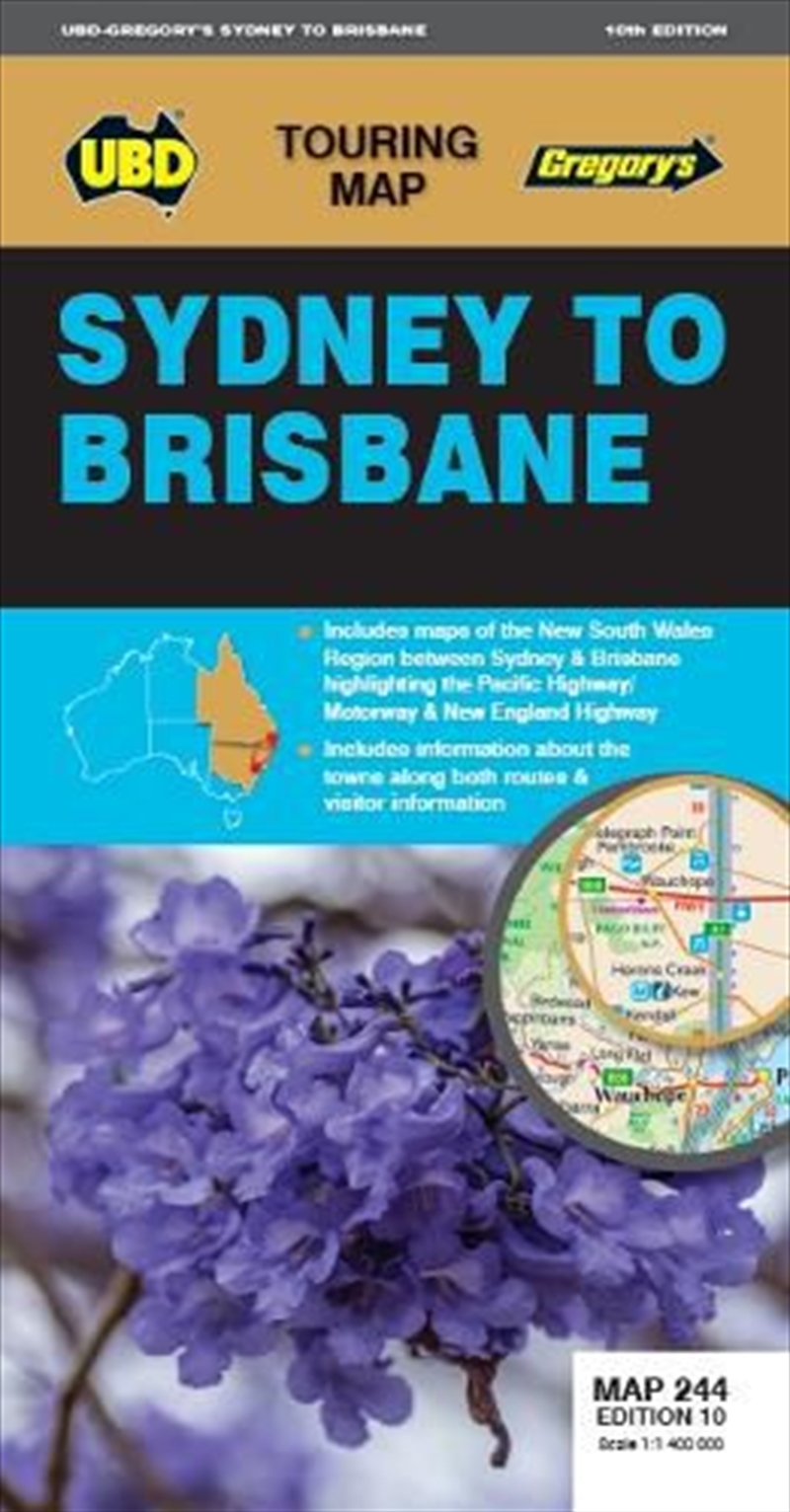 Sydney to Brisbane Map 244 10th ed/Product Detail/Geography