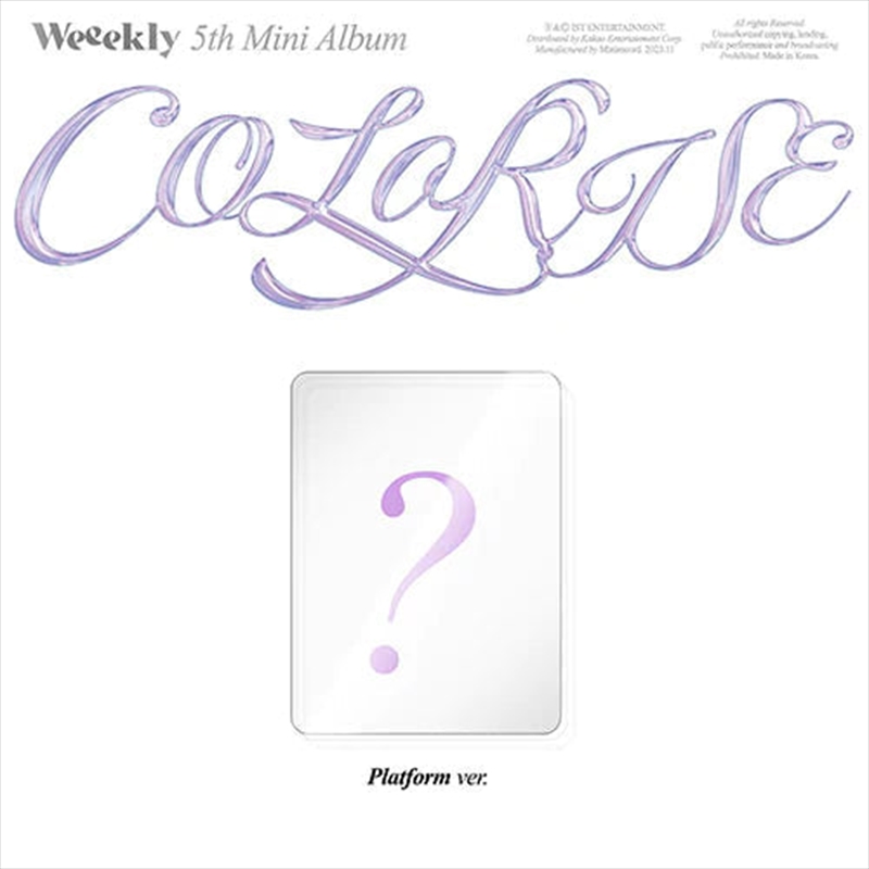Colorise - 5th Mini Album (Platform)/Product Detail/World