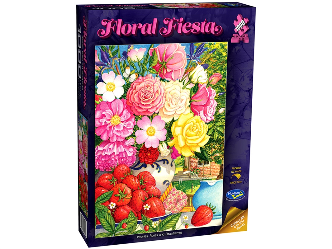 Floral Fiesta Peonies, Roses & Strawberries/Product Detail/Jigsaw Puzzles