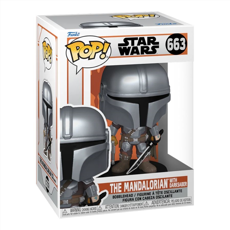 Star Wars: Mandalorian - Mandalorian with DarkSaber Pop! Vinyl/Product Detail/TV