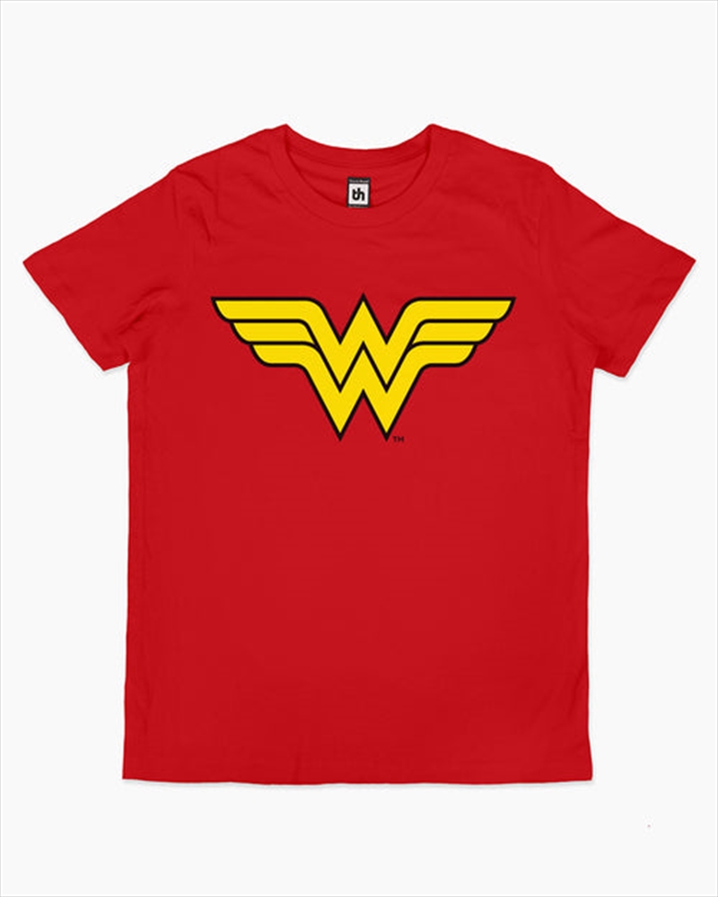 Wonder Woman Logo Kids Tee -  Red -  Size 4/Product Detail/Shirts