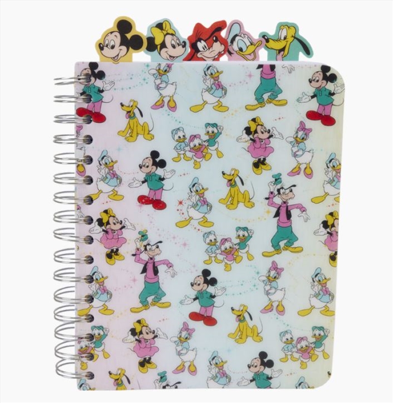 Loungefly Disney: D100 - Mickey & Friends Classic Stationary Spiral Tab Journal/Product Detail/Stationery