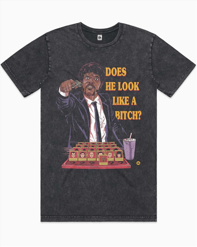 Does He Look Like A Bitch Stonewash Tee - Black Stone - Size 3Xl/Product Detail/Shirts