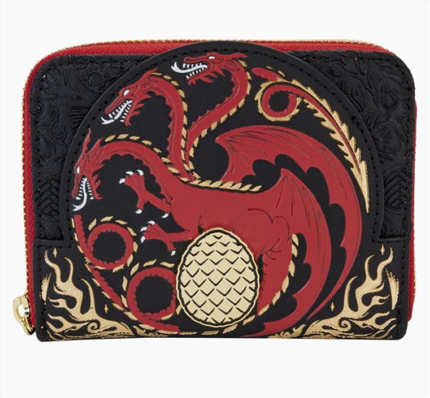 Loungefly House Of The Dragon - All-Over Print House Targaryen Sigil Zip Around Wallet/Product Detail/Wallets