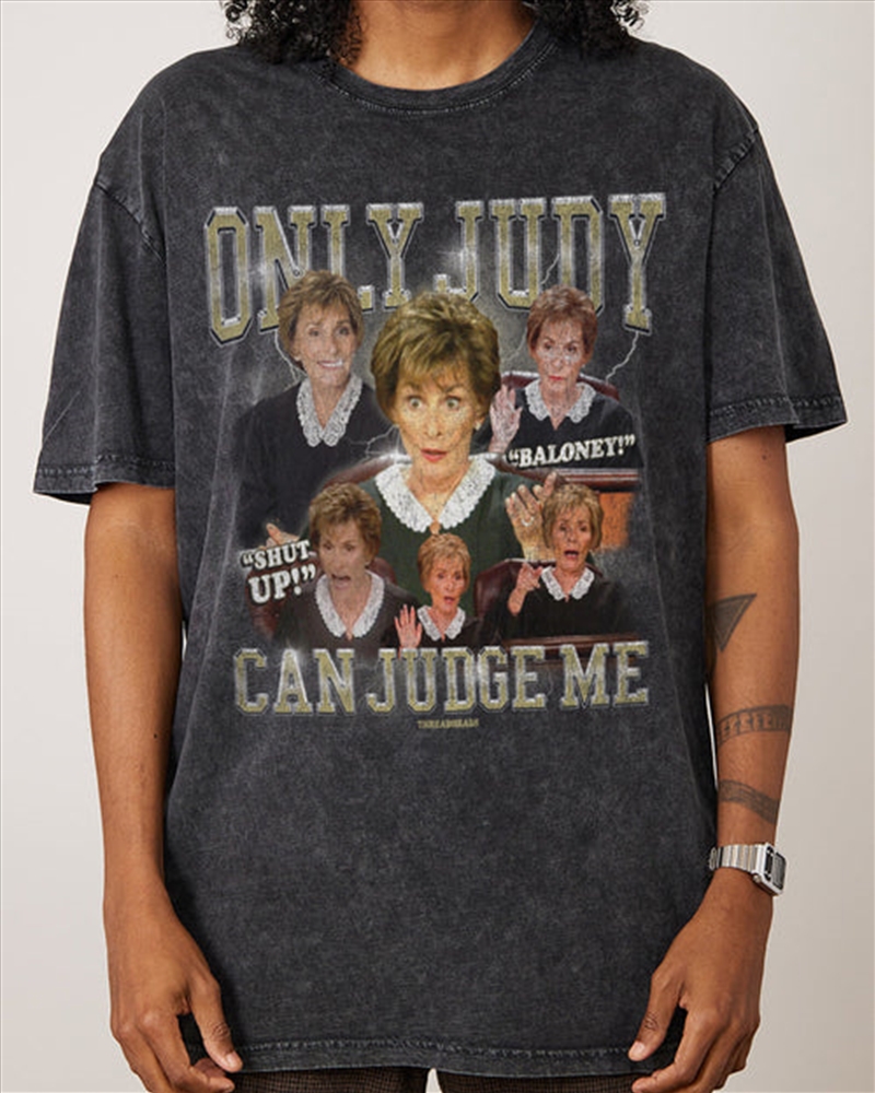 Judge Judy Stonewash Tee - Black Stone - Size S/Product Detail/Shirts