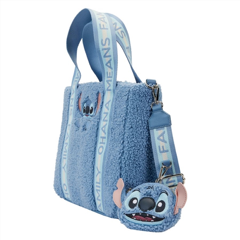 Loungefly Lilo & Stitch - Stitch Plush Sherpa Tote Bag With Coin Bag/Product Detail/Bags