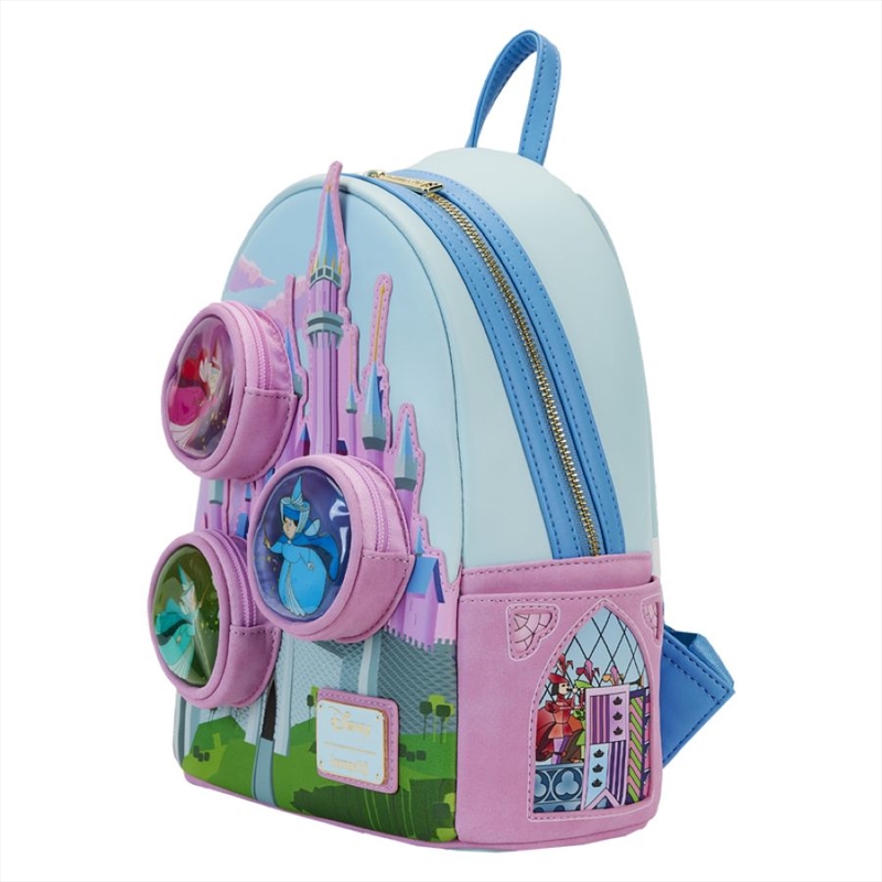 Loungefly Sleeping Beauty - Castle Three Good Fairies Stained Glass Mini Backpack/Product Detail/Bags
