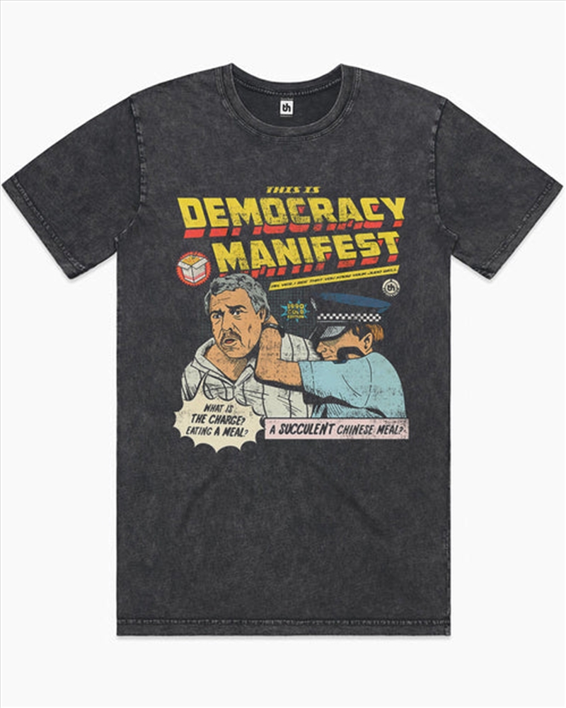 This Is Democracy Manifest Stonewash Tee - Black Stone - Size M/Product Detail/Shirts
