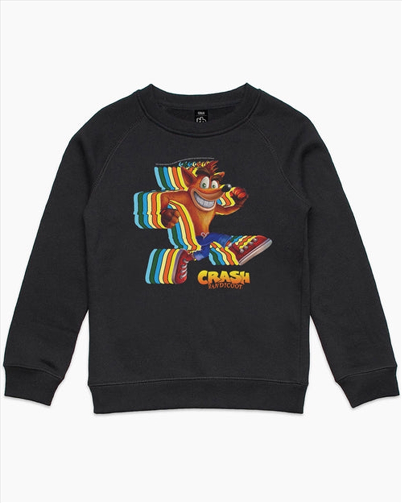 Crash Bandicoot Hyper Speed Kids Jumper - Black - Size 8/Product Detail/Outerwear