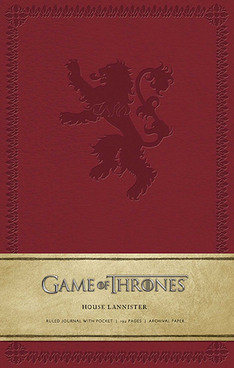 Game of Thrones: House Lannister Hardcover Ruled Journal/Product Detail/Notebooks & Journals