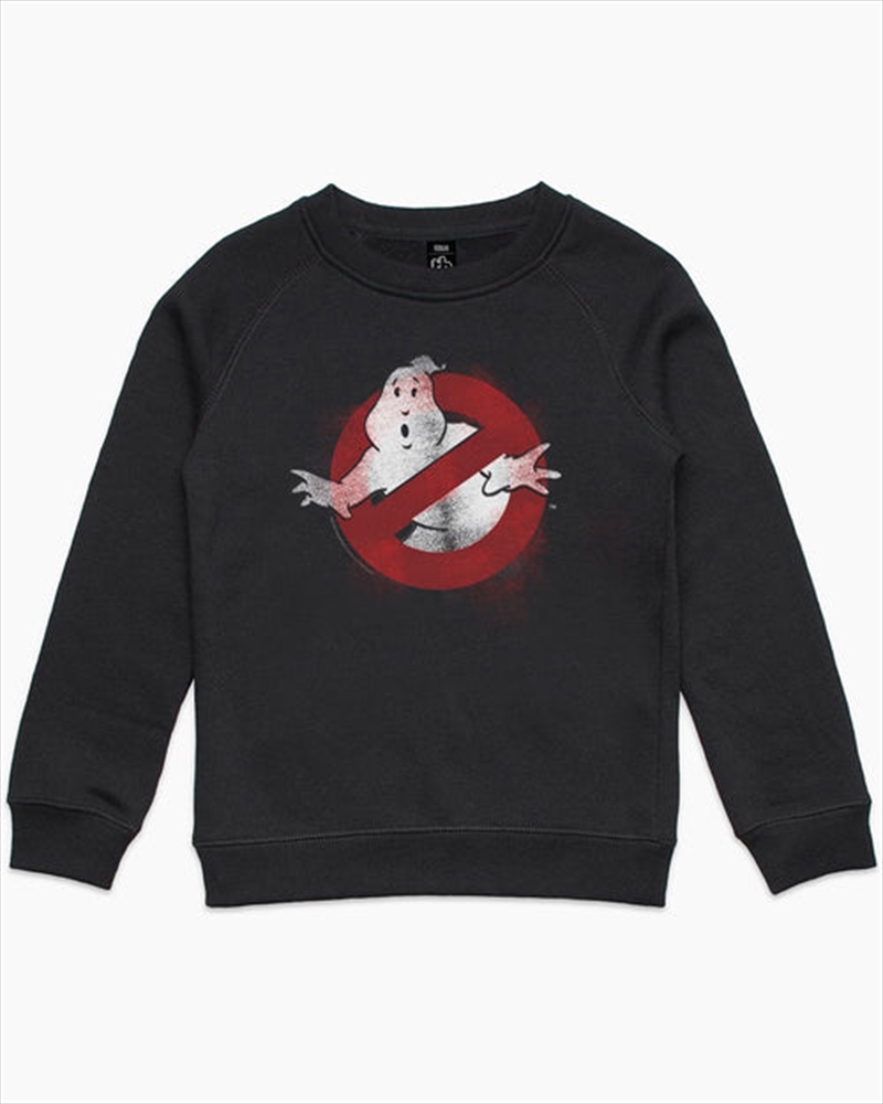 Ghostbusters Logo Distressed Kids Jumper - Black - Size 4/Product Detail/Outerwear